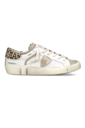 Sneakers Prsx Donna, Bianco Fango Stampa Animalier PHILIPPE MODEL | PRLDVL14.